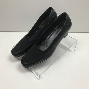 Naturalizer Black Leather & Fabric heels